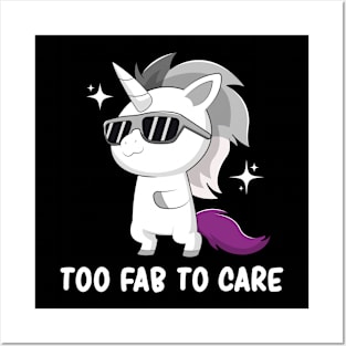 Subtle Asexual Pride Flag Lgbtqia Cute Kawaii Unicorn Posters and Art